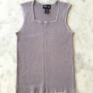 Sleeveless square neck top